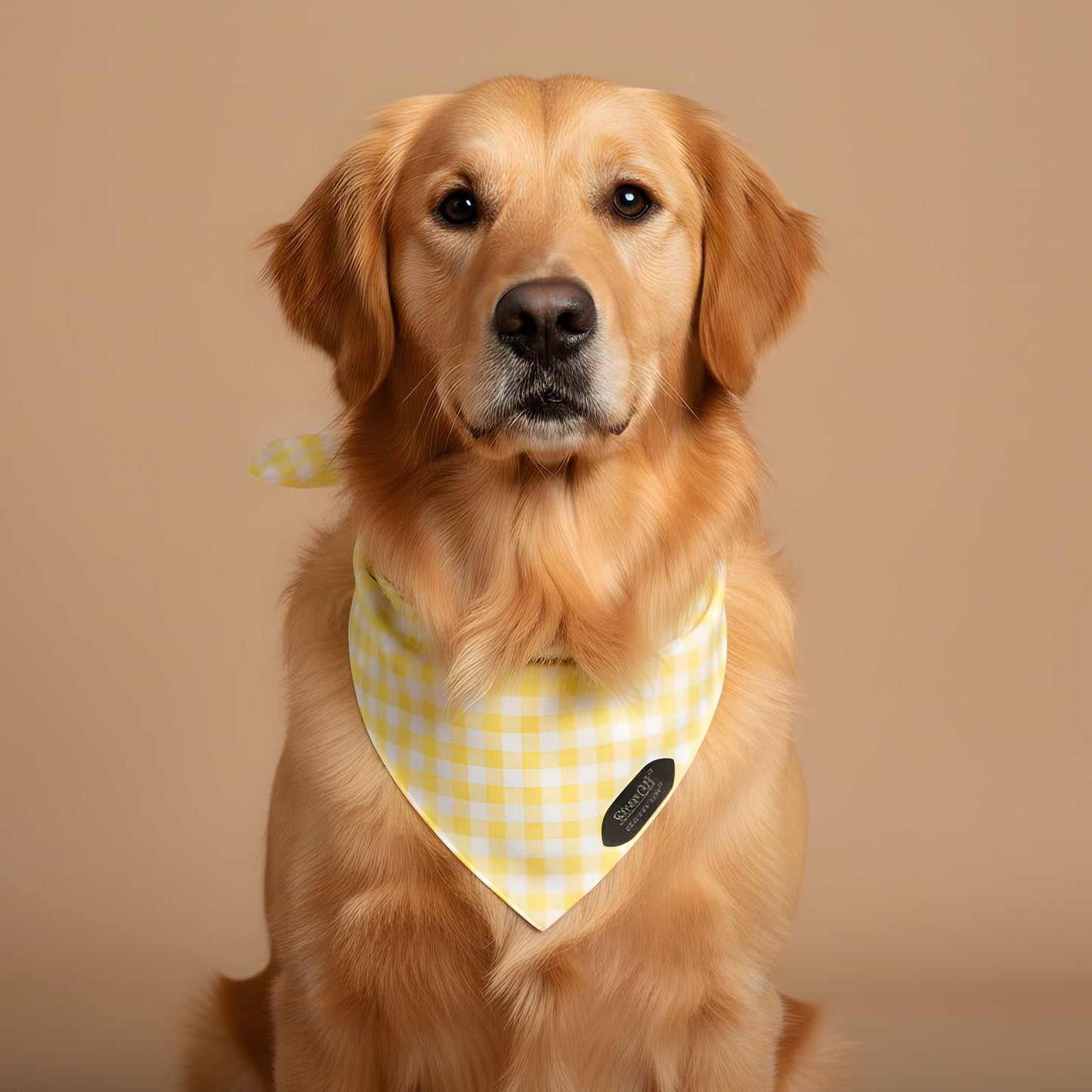 Yellow Gingham Bandana