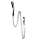 Grey Suede Dog Leash with Black Leather