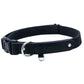 Black Suede Dog Collar with Black Leather