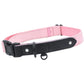 Pink Suede Dog Collar with Black Leather