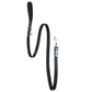 Black Suede Dog Leash with Black Leather