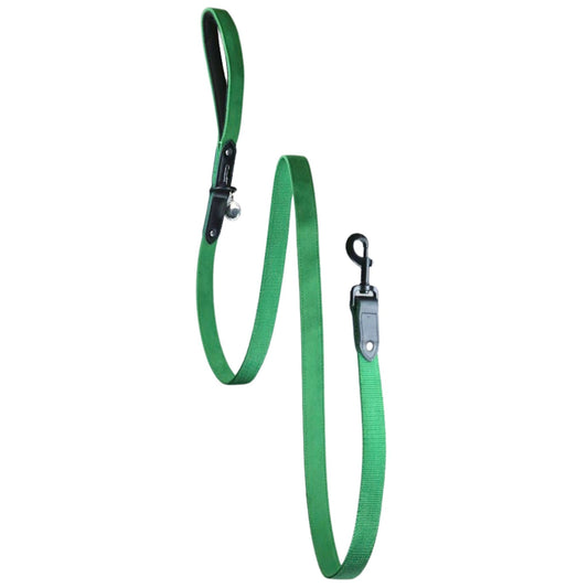 Emerald Green Suede Dog Leash with Black Leather
