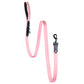 Light Pink Suede Dog Leash with Black Leather