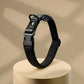 Black Suede Dog Collar with Black Leather
